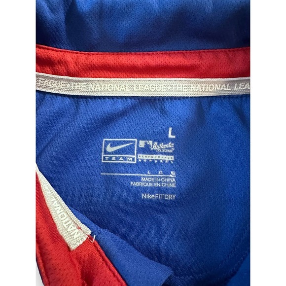 Nike DriFit Mens Blue Chicago Cubs MLB Performance Polo Shirt Size: Large - Picture 4 of 4